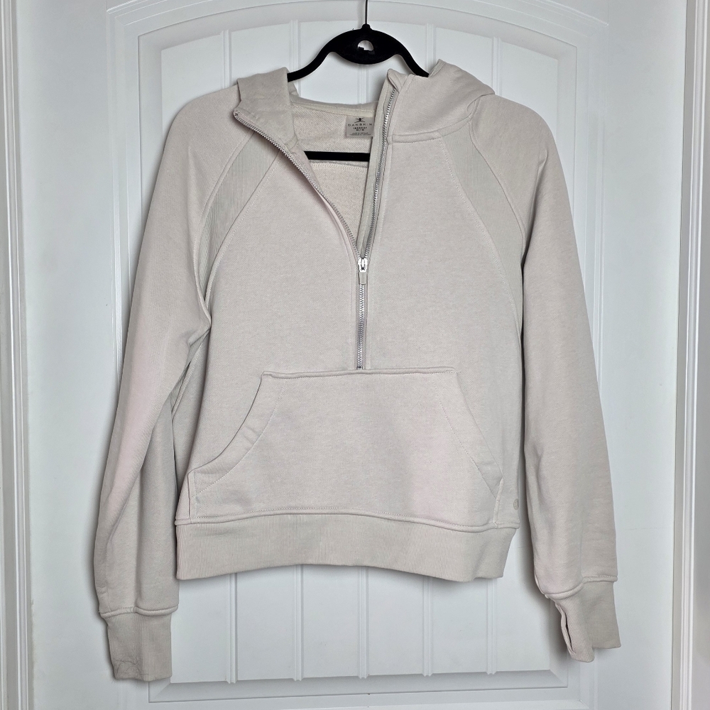 Danskin Cream Quarter Zip Sweater Medium
